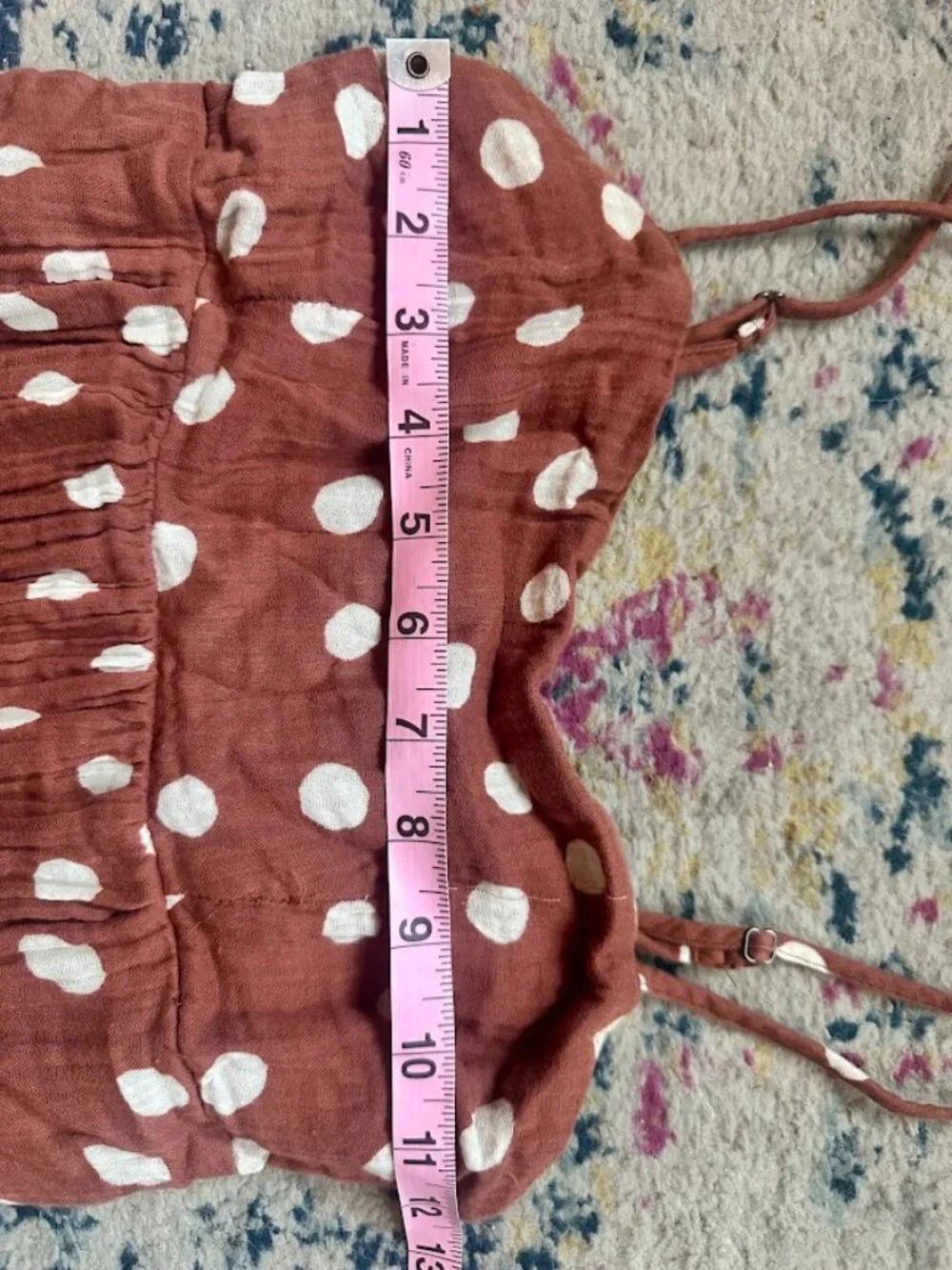 Abercrombie & Fitch 100% Cotton Polka Dot Spaghetti Strap Maxi Dress XSP